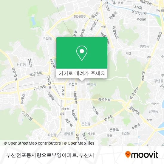 부산전포동사랑으로부영아파트 지도