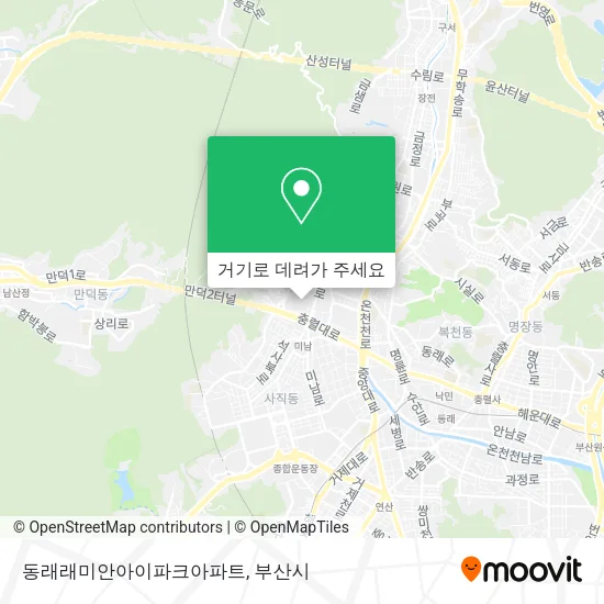 동래래미안아이파크아파트 지도