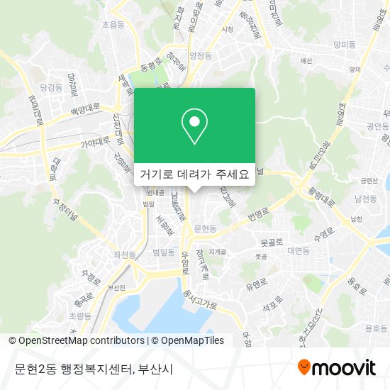 문현2동 행정복지센터 지도
