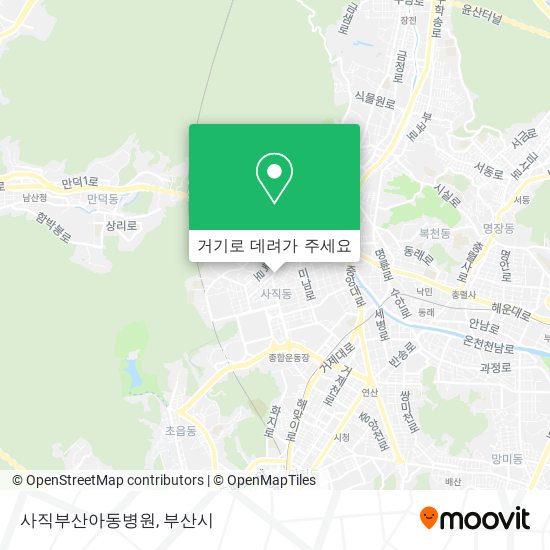 사직부산아동병원 지도