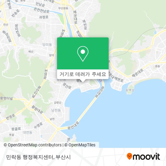 민락동 행정복지센터 지도