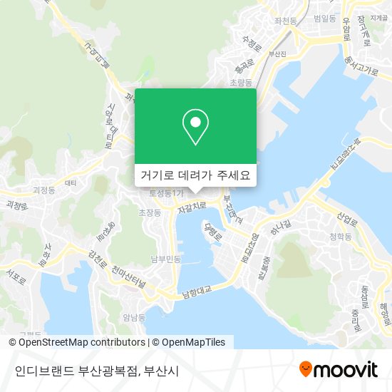 인디브랜드 부산광복점 지도