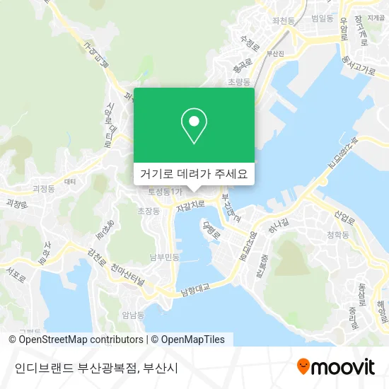 인디브랜드 부산광복점 지도