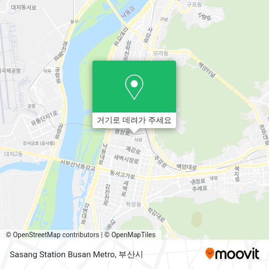 Sasang Station Busan Metro 지도