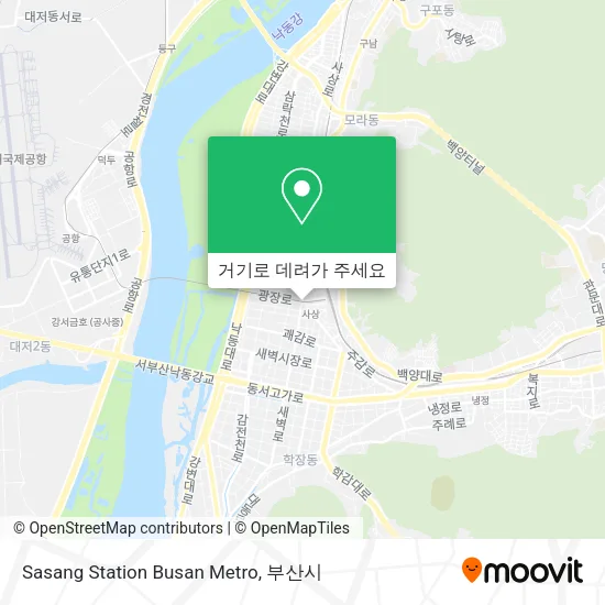 Sasang Station Busan Metro 지도
