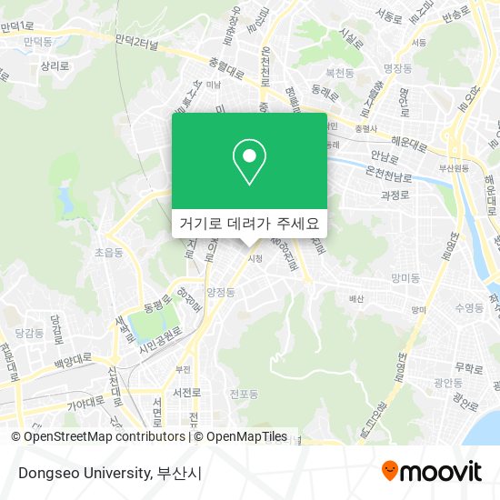 Dongseo University 지도