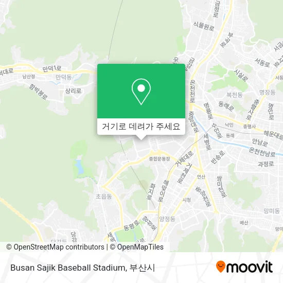 Busan Sajik Baseball Stadium 지도