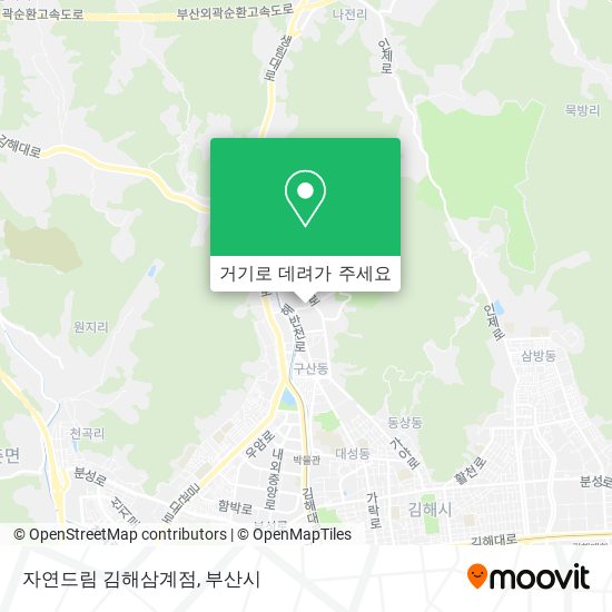 자연드림 김해삼계점 지도