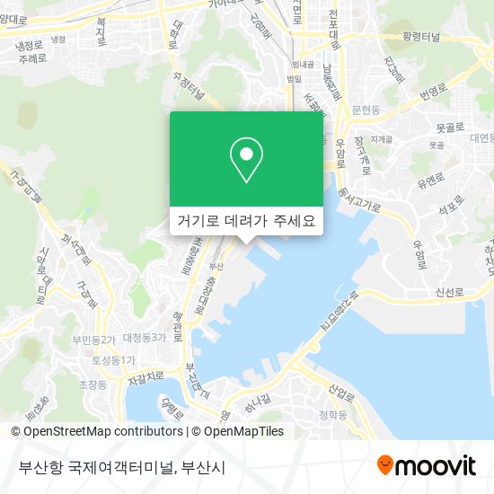부산항 국제여객터미널 지도