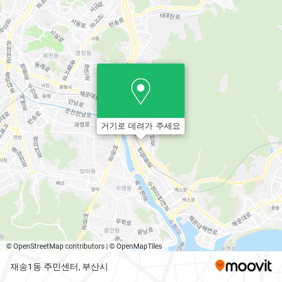 재송1동 주민센터 지도