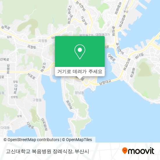 고신대학교 복음병원 장례식장 지도