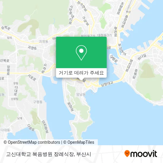 고신대학교 복음병원 장례식장 지도