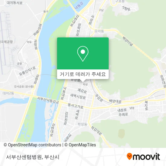 서부산센텀병원 지도