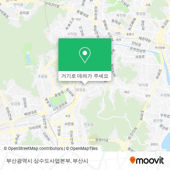 부산광역시 상수도사업본부 지도