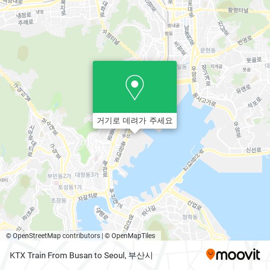 KTX Train From Busan to Seoul 지도