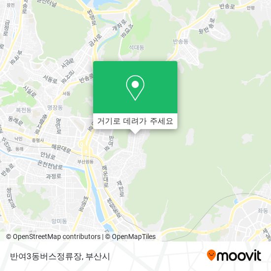 반여3동버스정류장 지도