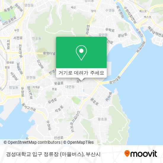 경성대학교 입구 정류장 (마을버스) 지도