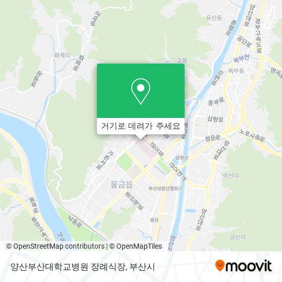 양산부산대학교병원 장례식장 지도