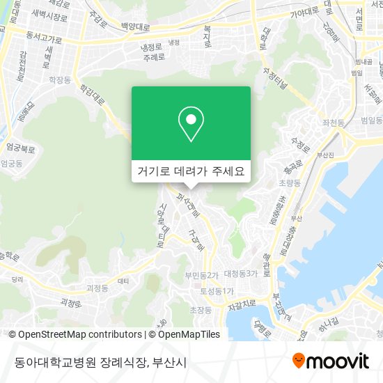 동아대학교병원 장례식장 지도