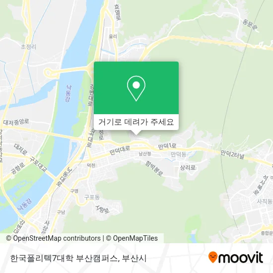 한국폴리텍7대학 부산캠퍼스 지도
