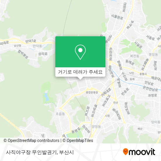 사직야구장 무인발권기 지도