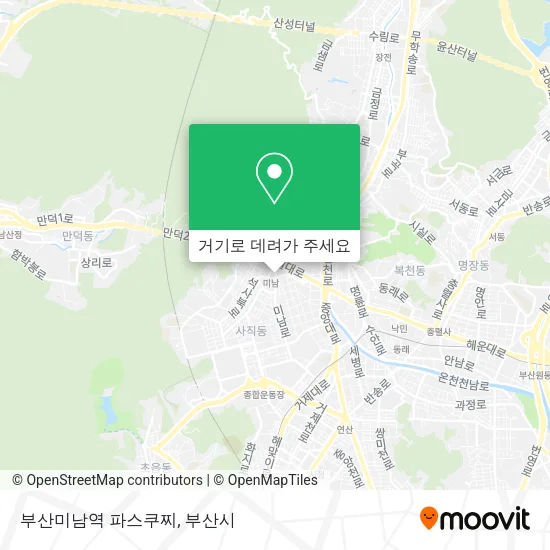 부산미남역 파스쿠찌 지도