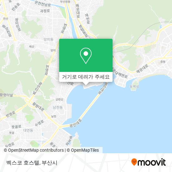 벡스코 호스텔 지도