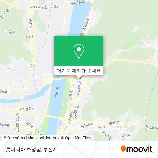롯데리아 화명점 지도