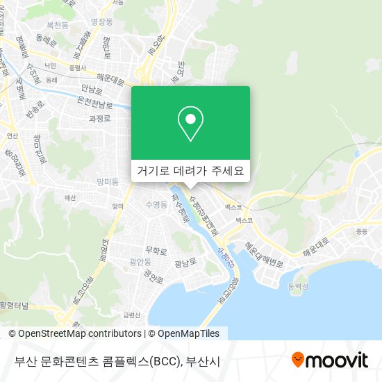 부산 문화콘텐츠 콤플렉스(BCC) 지도