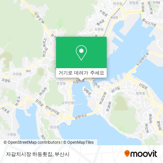 자갈치시장 하동횟집 지도