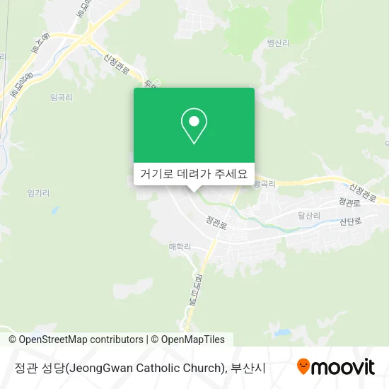 정관 성당(JeongGwan Catholic Church) 지도