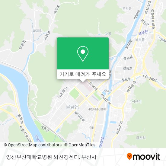 양산부산대학교병원 뇌신경센터 지도