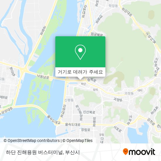 하단 진해용원 버스터미널 지도