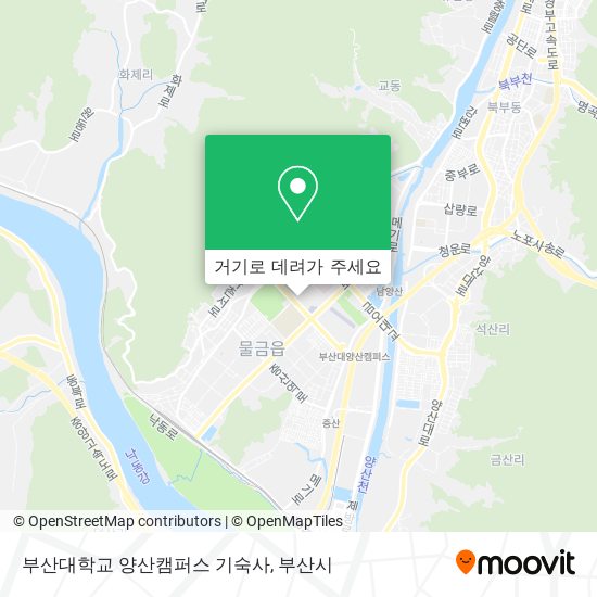 부산대학교 양산캠퍼스 기숙사 지도