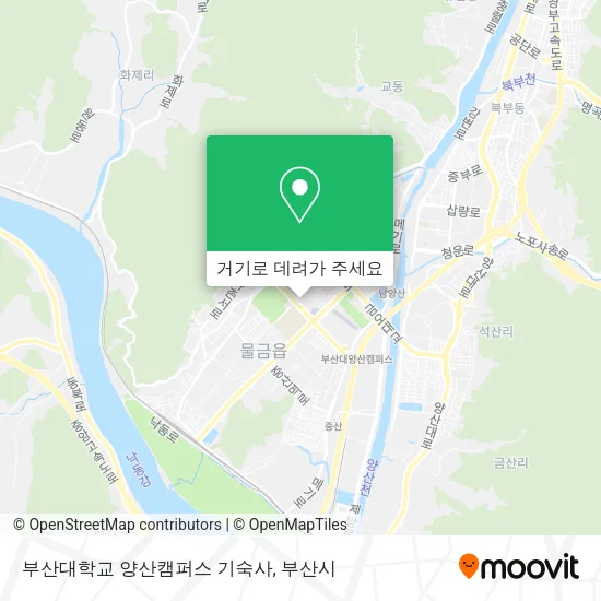 부산대학교 양산캠퍼스 기숙사 지도