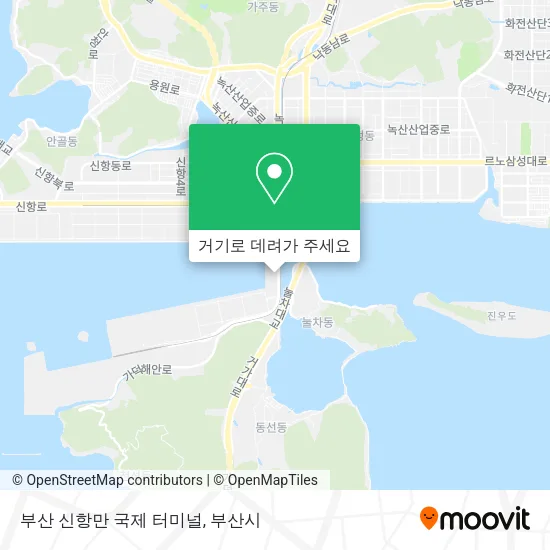 부산 신항만 국제 터미널 지도