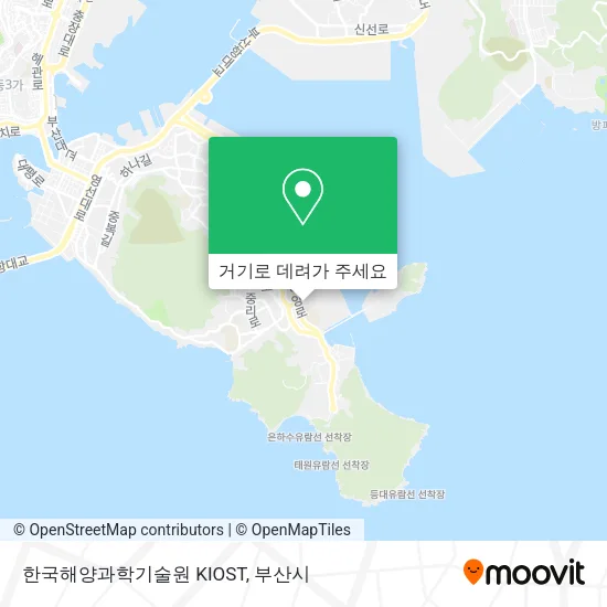 한국해양과학기술원 KIOST 지도