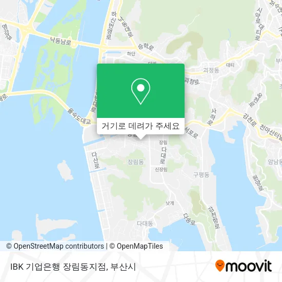 IBK 기업은행 장림동지점 지도