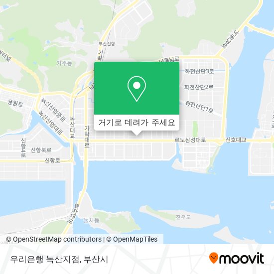 우리은행 녹산지점 지도