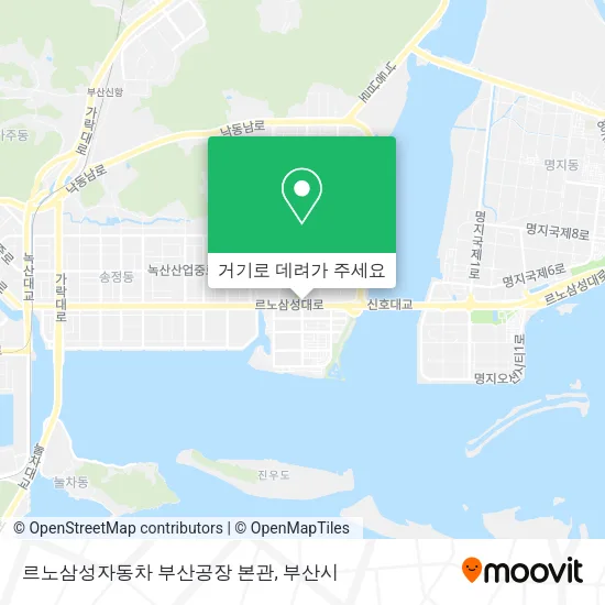 르노삼성자동차 부산공장 본관 지도