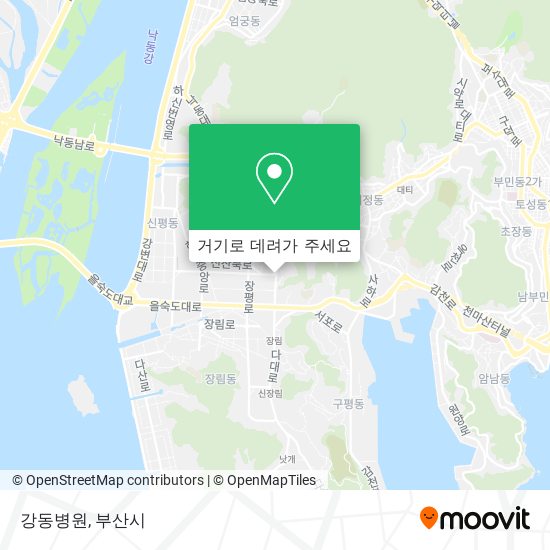 강동병원 지도