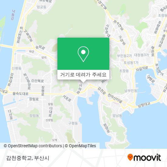 감천중학교 지도