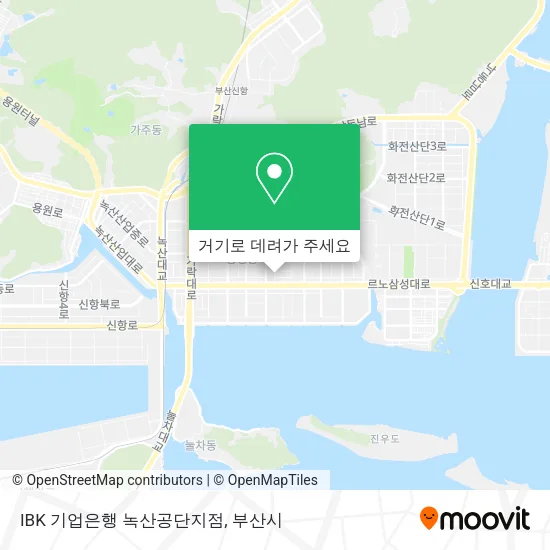 IBK 기업은행 녹산공단지점 지도