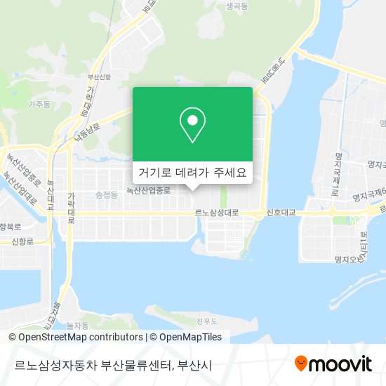 르노삼성자동차 부산물류센터 지도