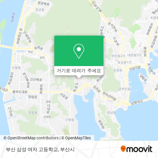 부산 삼성 여자 고등학교 지도