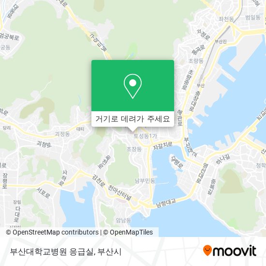 부산대학교병원 응급실 지도