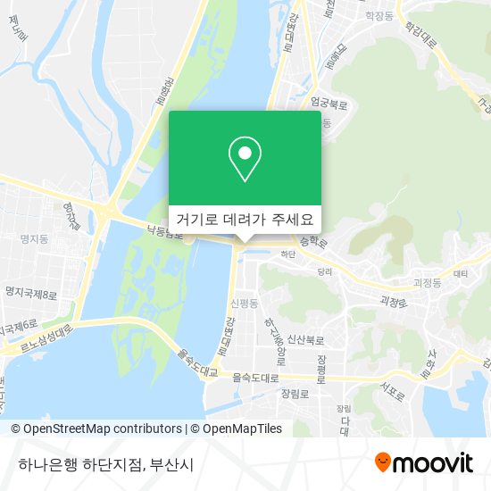 하나은행 하단지점 지도