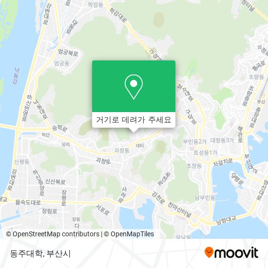 동주대학 지도