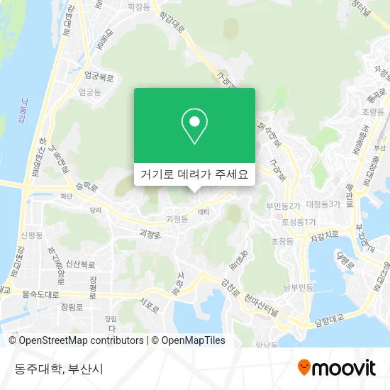 동주대학 지도