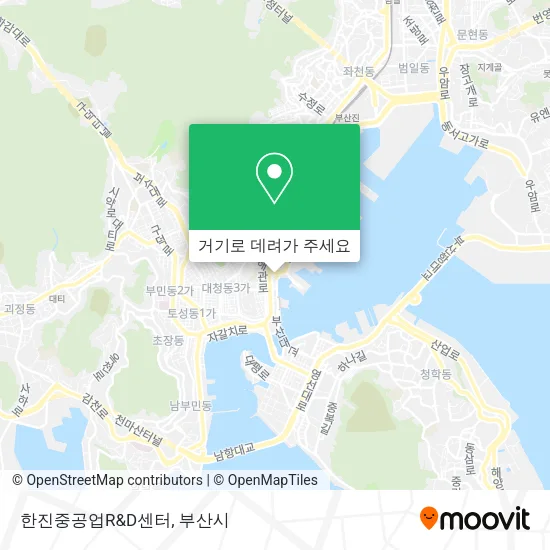 한진중공업R&D센터 지도